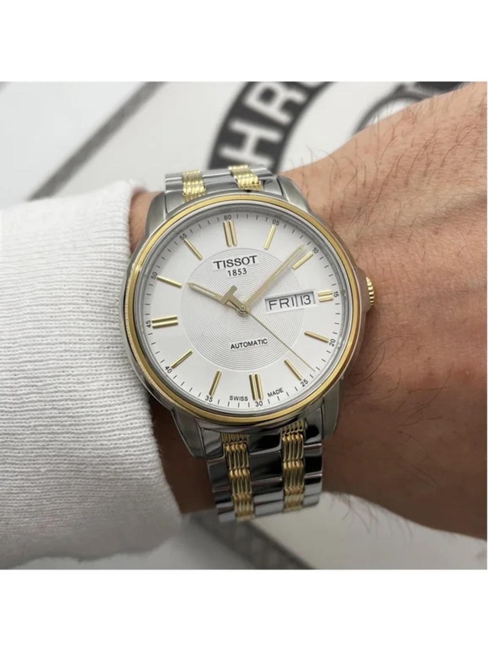 Tissot T-Classic 40mm Steel White Dial Automatic Watch T065.430.22.031.00 NWT